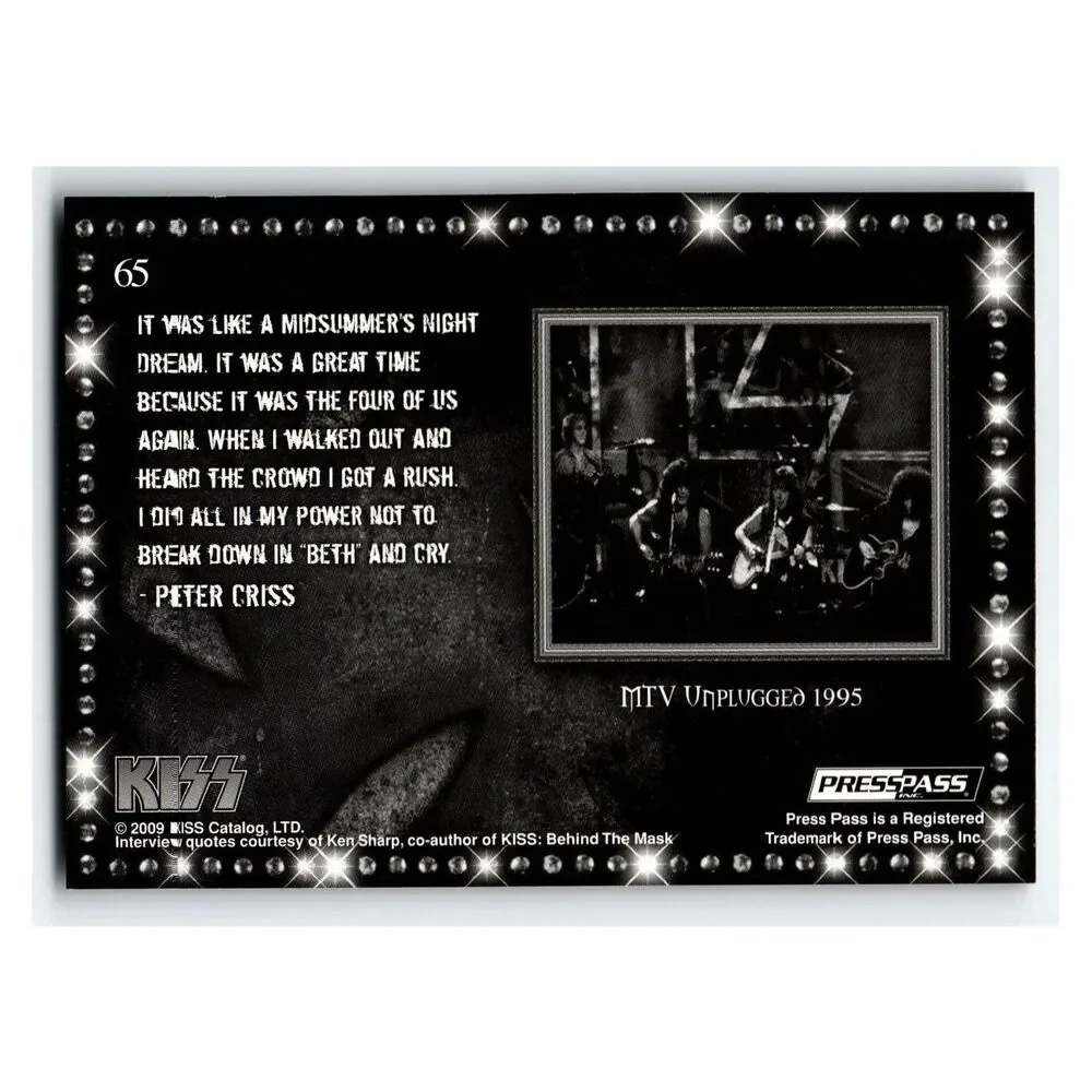 KISS MTV Unplugged 1995 Milestones In KISStory Press Pass 65